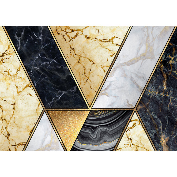 Fairmont Park Geometric Gold Indoor / Outdoor Area Rug Wayfair.co.uk